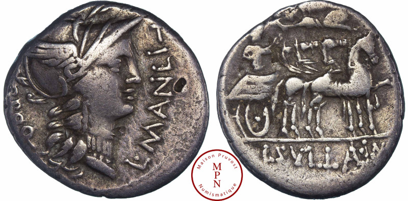 Manlia, L. Sylla (imperator) et L. Manlius Torquatus (Proquaestor), Denier, Atel...