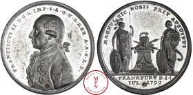Allemagne, François II (1792-1806), Couronnement de l'Empereur du Saint-Empire Romain Germanique à Franckfurt am Main, Av. FRANCISCUS II. D. G. R. IMP...