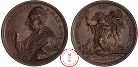 Italie, Vatican, Benedicte XIII (1724-1730), Canonisation de Saint John Nepomuk, Médaille, 1729, Rome, Av. BENED · XIII P · MAX · A · VI, Buste à gauc...