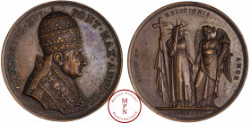 Italie, Vatican, Grégoire XVI (1831-1846), Souhaits de Paix, Médaille, 1833, Rome, Av. GREGORIVS . XVI . PONT. MAX. ANNO . III ., Buste à droite, Rv. ...