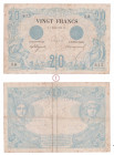 Troisième République (1870-1940), Banque de France, 20 Francs, Noir, Type 1873, D. 2 Juillet 1874. D., 0.8 n° 613, TB+, Fayette 09.01, Un seul épingla...