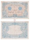 Troisième République (1870-1940), Banque de France, 20 Francs, Bleu, Type 1905, D. 15 Janvier 1906 .D, G.48 n°057, TB+, Fayette 10.01, Multiples éping...