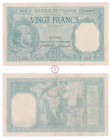 Troisième République (1870-1940), Banque de France, 20 Francs, Bayard, Type 1916, H.4=1=198.H., T.3688 n°326, TTB+, Fayette 11.03, Billet très recherc...