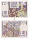 Quatrième République (1946-1958), Banque de France, 500 Francs, Chateaubriand, Type 1945, J.12-9-1946.J., A.93 n°04242, SPL, Fayette 34.06, Billet spl...