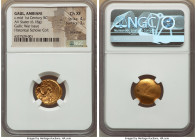 NORTHEAST GAUL. Ambiani. Ca. 59-50 BC. AV stater (16mm, 6.18 gm). NGC Choice XF 4/5 - 3/5, scratches. Caesar's Gallic War issue. Blank convex surface ...