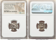 THRACIAN KINGDOM. Lysimachus (305-281 BC). AR drachm (18mm, 4.27 gm, 12h). NGC AU 5/5 - 5/5. In the types of Alexander III the Great of Macedon, Sestu...