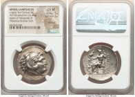 MYSIA. Lampsacus. Ca. early 3rd century BC. AR tetradrachm (32mm, 16.44 gm, 12h). NGC Choice XF 5/5 - 3/5, brushed. Posthumous issue in the name and t...