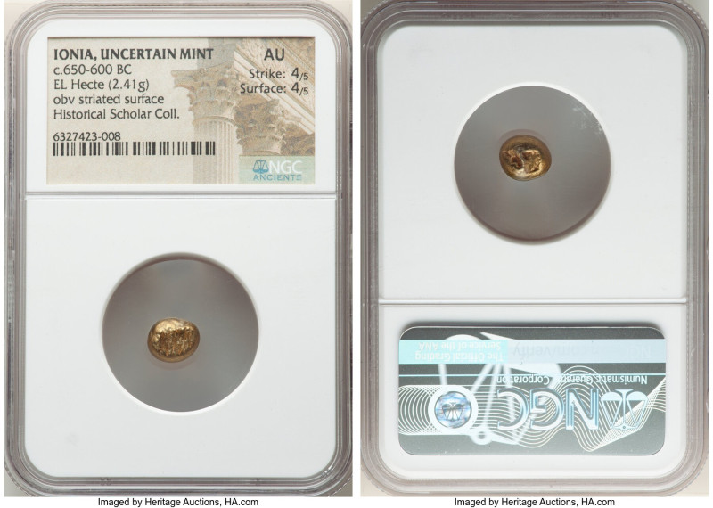 IONIA. Uncertain mint. Ca. 650-600 BC. EL sixth-stater or hecte (9mm, 2.41 gm). ...
