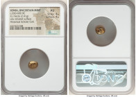 IONIA. Uncertain mint. Ca. 650-600 BC. EL sixth-stater or hecte (9mm, 2.41 gm). NGC AU 4/5 - 4/5. Lydo-Milesian standard. Field of striated lines on f...