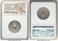 IONIA. Uncertain mint. Ca. 600-550 BC. EL 1/12 stater or hemihecte (8mm, 1.16 gm). NGC Choice VF 4/5 - 3/5. Lydo-Milesian standard. Head of bridled ho...