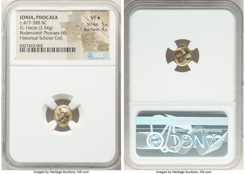 IONIA. Phocaea. Ca. 477-388 BC. EL sixth-stater or hecte (11mm, 2.54 gm). NGC VF...