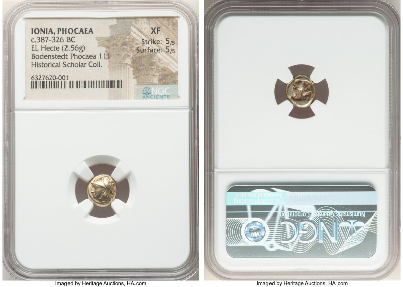 IONIA. Phocaea. Ca. 387-326 BC. EL sixth-stater or hecte (10mm, 2.56 gm). NGC XF...