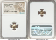 IONIA. Phocaea. Ca. 387-326 BC. EL sixth-stater or hecte (10mm, 2.56 gm). NGC XF 5/5 - 5/5. Head of Athena left, wearing crested Corinthian helmet pus...
