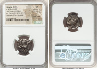 IONIA. Teos. Ca. 478-420 BC. AR stater (21mm, 11.80 gm). NGC VF 3/5 - 3/5, edge marks. T-H-I-O-N, griffin with curved wings seated right on ground lin...