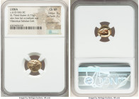 LYDIAN KINGDOM. Alyattes or Walwet (ca. 610-546 BC). EL third-stater or trite (13mm, 4.73 gm). NGC Choice VF 4/5 - 2/5, countermarks. Uninscribed, Lyd...