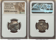 PHOENICIA. Tyre. Ca. 126/5 BC-AD 65/6. AR shekel (24mm, 14.18 gm, 12h). NGC Choice VF 5/5 - 4/5. Dated Civic Year 125 (2/1 BC). Laureate bust of Melqa...