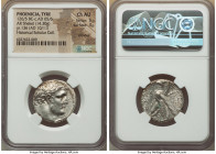 PHOENICIA. Tyre. Ca. 126/5 BC-AD 65/6. AR shekel (24mm, 14.30 gm, 12h). NGC Choice AU 5/5 - 3/5, brushed. Dated Civic Year 136 (AD 10/11). Laureate bu...