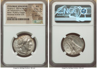 PTOLEMAIC EGYPT. Ptolemy II Philadelphus (285/4-246 BC). AR stater or tetradrachm (27mm, 14.10 gm, 11h). NGC AU 4/ 5- 2/5, die shift. Sidon, ca. 274 B...