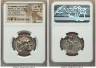 PTOLEMAIC EGYPT. Ptolemy III Euergetes (246-222 BC). AR tetradrachm (27mm, 14.21 gm, 12h). NGC Choice XF 4/5 - 4/5, marks. Tyre, ca. 225/4 BC. Diademe...