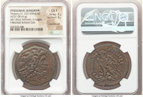 PTOLEMAIC EGYPT. Ptolemy IV Philopator (222-205/4 BC). AE tetrobol (37mm, 50.61 gm, 12h). NGC Choice Fine 4/5 - 3/5, countermark. Alexandria, Series 5...