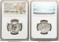 SYRIA. Antioch. Nerva (AD 96-98). AR tetradrachm (26mm, 14.56 gm, 11h). NGC XF 5/5 - 4/5, Fine Style. Dated Year 1 (AD 96/7). KAIΣ ΣEB-AVT NEPOVAΣ, la...