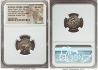 Julius Caesar, as Dictator (49-44 BC). AR denarius (18mm, 3.74 gm, 5h). NGC Choice AU 3/5 - 4/5. Military mint traveling with Caesar in North Africa, ...
