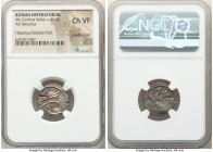 Mn. Cordius Rufus (ca. 46 BC). AR denarius (18mm, 1h). NGC Choice VF, double struck. Rome. RVFVS•S•C, head of Venus right, wearing stephane, pendant e...