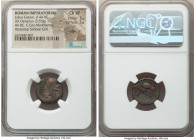 Julius Caesar, as Dictator Perpetuo (February-March 44 BC), with Gaius Cossutius Maridianus, as Moneyer. AR denarius (17mm, 3.55 gm, 10h). NGC Choice ...