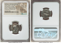 Julius Caesar, as Imperator (January-February 44 BC), with Publius Sepullius Macer, as Moneyer. AR denarius (20mm, 3.46 gm, 4h). NGC VF 5/5 - 2/5, scr...