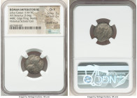 Julius Caesar, as Dictator Perpetuo (February-March 44 BC), with Publius Sepullius Macer, as Moneyer. AR denarius (17mm, 3.64 gm, 7h). NGC Choice Fine...
