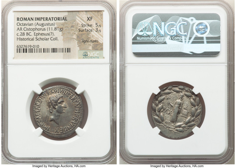 Octavian, as Sole Imperator (31-27 BC). AR cistophorus (27mm, 11.81 gm, 1h). NGC...