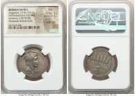 Augustus (27 BC-AD 14). AR cistophorus (27mm, 10.49 gm, 1h). NGC AU 5/5 - 3/5, edge chips. Ephesus, ca. 25-20 BC. IMP•-CAE-SAR, bare head of Augustus ...
