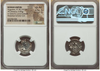 Augustus (27 BC-AD 14). AR denarius (19mm, 3.82 gm, 11h). NGC Choice AU 4/5 - 3/5. Lugdunum, 2 BC-AD 4. CAESAR AVGVSTVS-DIVI F PATER PATRIAE, laureate...