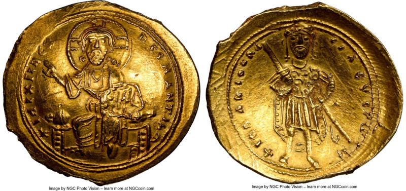 Isaac I Comnenus (AD 1057-1059). AV histamenon nomisma (26mm, 4.39 gm, 5h). NGC ...