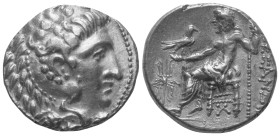 Imitationen griechischer Münzen.


Nachahmung einer Prägung von Alexander III. der Große (Königreich Makedonien).

Tetradrachme (Silber), ungesic...