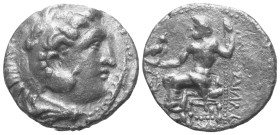 Imitationen griechischer Münzen.


Nachahmung einer Prägung von Alexander III. der Große (Königreich Makedonien).

Tetradrachme (Silber), ungesic...