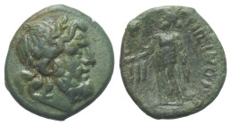 Bruttium. Rhegion.

 Bronze (Trichalkoi). Ca. 211 - 200 v. Chr.
Vs: Kopf des Asklepios mit Lorbeerkranz rechts.
Rs: Hygieia mit Schlange und Phial...