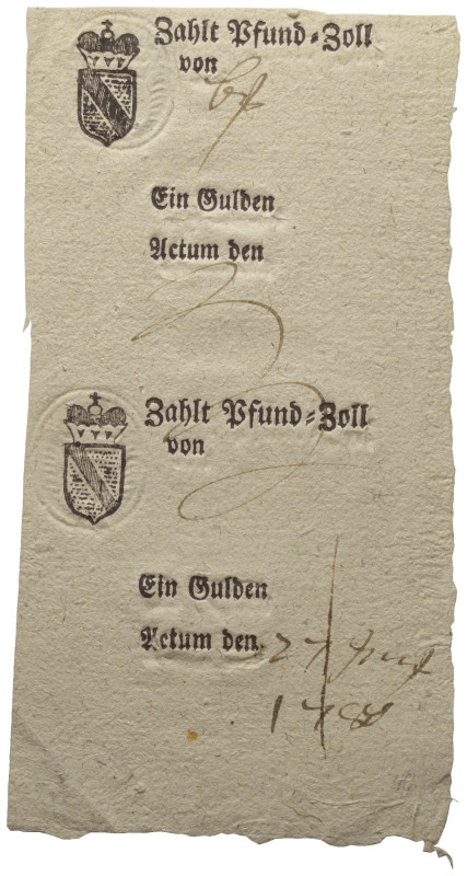 Baden-Durlach - Fürstentum (1535 - 1806). Karl Friedrich (1738 - 1803).

 Zoll...