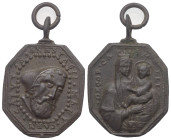 Religion. Wallfahrt. Welden bei Augsburg - Kloster?.

 Anhänger (Bronze). 18. Jhdt.
Achteckiger Anhänger mit originaler Öse und Ring. 
Vs: CAPVT ....