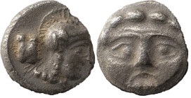 Greeck Coins
Asia Minor - Pisidia - Selge - AR Trihemiobol 0.85 gm, 350-300 BC. Gorgoneion with protuding tongue. Rev Head of Athena right, astragalos...
