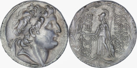 Greek Coins
KINGS OF CAPPADOCIA. Ariarathes VII Philometor, circa 107/6-101/0 BC. Tetradrachm AR, 16.48g, in the names and types of the Seleukid King...