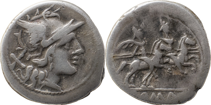 Roman Republican
Anonymous. Denarius. 200-190 BC. South of Italy. Ag. 3,52 g. An...