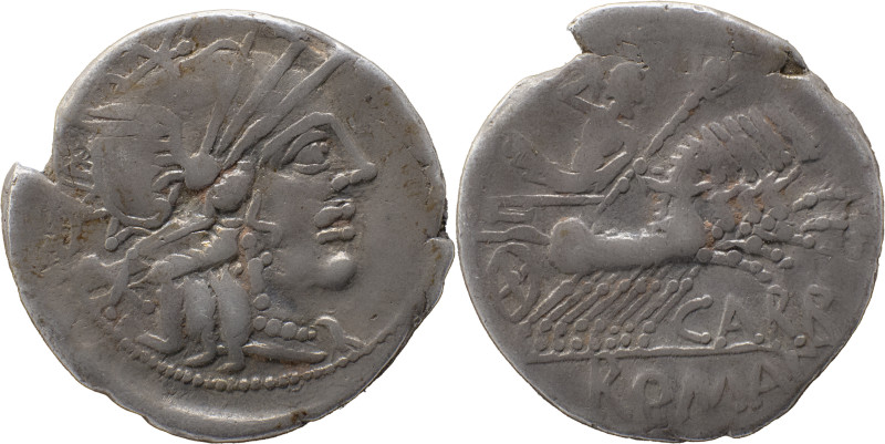 Roman Republican
Papirius. Papirius Carbo. AR Denarius, 3,83g. Auxiliary mint of...