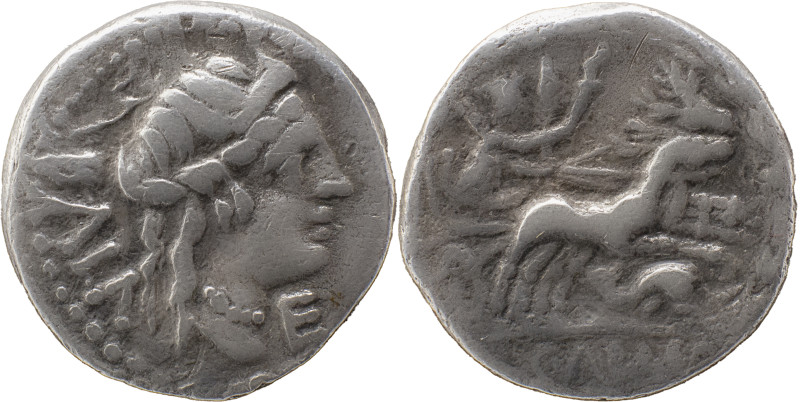 Roman Republic
C. Allius Bala AR Denarius, 3,72g. Rome, 92 BC. Diademed female h...