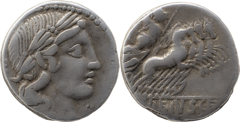 Roman Republic
C. Vibius C. f. Pansa AR Denarius, 3,92g. Rome, 90 BC. Laureate h...