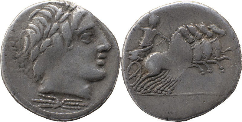 Roman Republic
Anonymous Issues - Quadriga Denarius, 3,72. 86 BC. Rome mint. Obv...