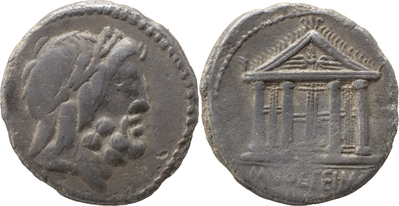 Roman Republic
M. Volteius M. f. AR Denarius, 3,66g. Rome, 75 BC. Laureate and b...