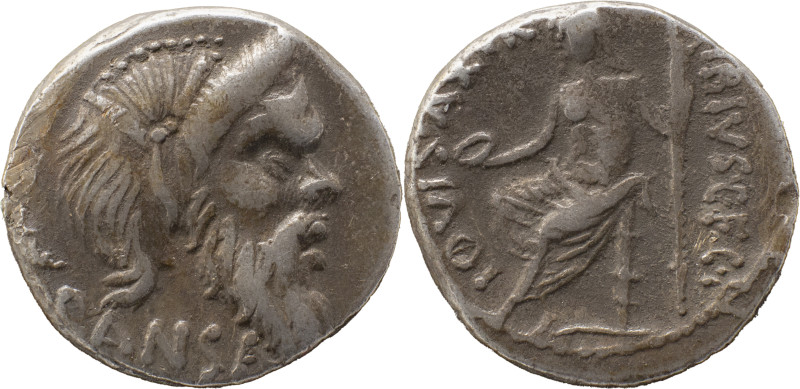 Roman Republic
C. Vibius C. f. C. n. Pansa Caetronianus AR Denarius, 3.65g, Rome...