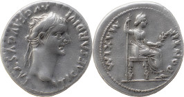 The Roman Empire
Tiberius augustus 14 – 37
Denarius, Lugdunum 14-37, AR 3.81 g. TI CAESAR DIVI – AVG F AVGVSTVS Laureate head r. Rev. PONTIF – MAXIM P...