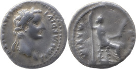 The Roman Empire
Tiberius augustus 14 – 37
Denarius, Lugdunum 14-37, AR 3.63 g. TI CAESAR DIVI – AVG F AVGVSTVS Laureate head r. Rev. PONTIF – MAXIM P...